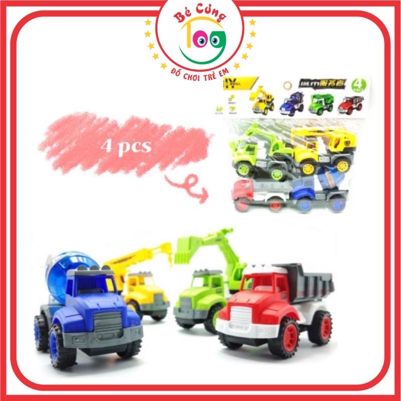 Đồ Chơi 4 Xe Công Trình Xây Dựng Dành Cho Bé