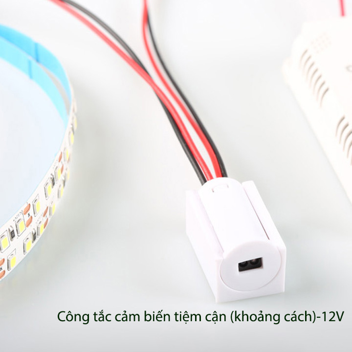 Công tắc cảm biến tiệm cận 12V-36W, dùng gắn tủ để đóng mở đèn led (mở cửa đèn sáng, đóng cửa đèn tắt)