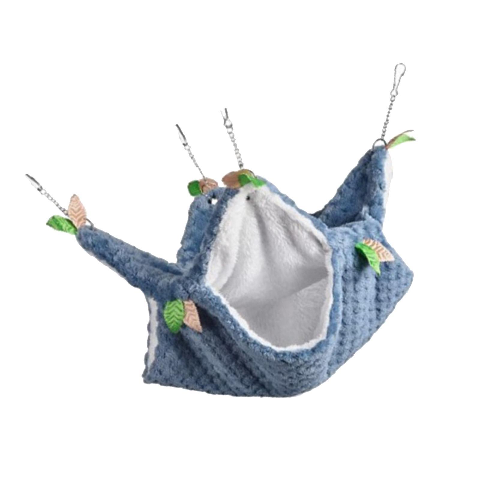 Winter Warm Hamster Bed, Hanging Hammock House Cave Nest Mats, Hideout Supplies for Hedgehog Bird Small Animal Bed