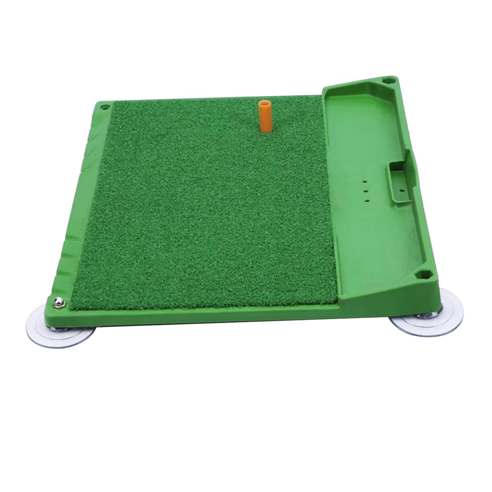 Golf Hitting Mat with Golf Ball Tray 17" x 20" Training Mat Indoor Mat