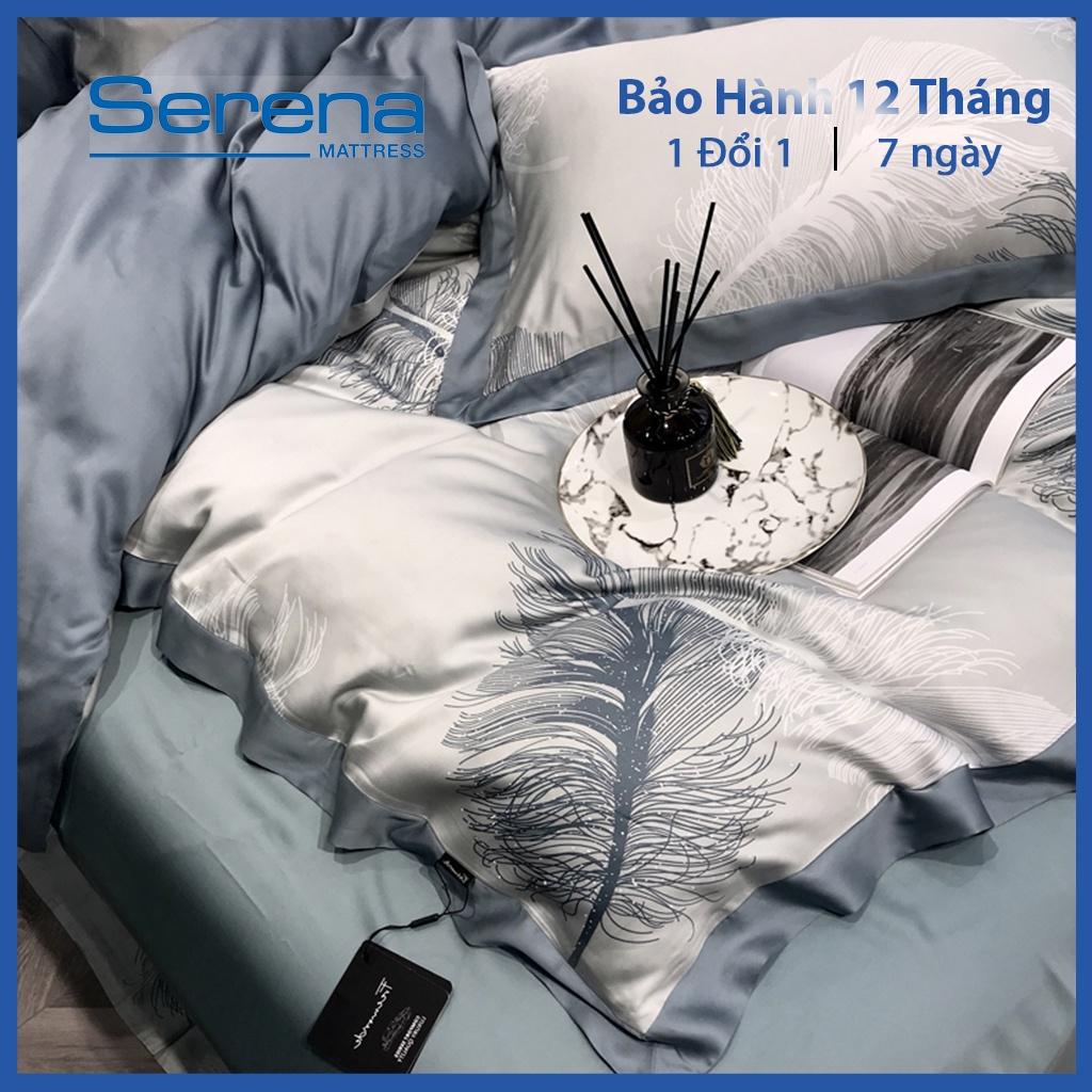 Ga Giường Cao Cấp Tencel 60s SERENA Ga Tencel Set 5 Món Chăn Ga Gối Trần Bông - Hệ Thống Nệm