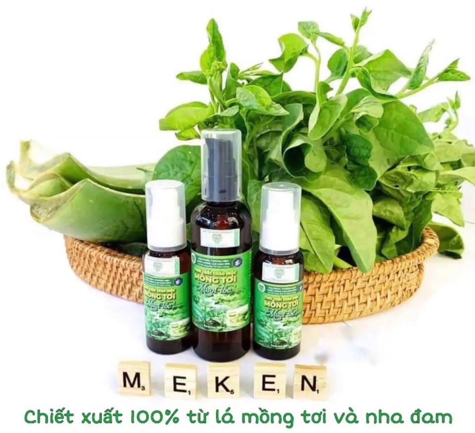 Tinh Chất Thảo Mộc Mồng Tơi MẸ KEN - 50ml Dầu xả tóc, suôn mềm mượt tóc, giảm chẻ ngọn