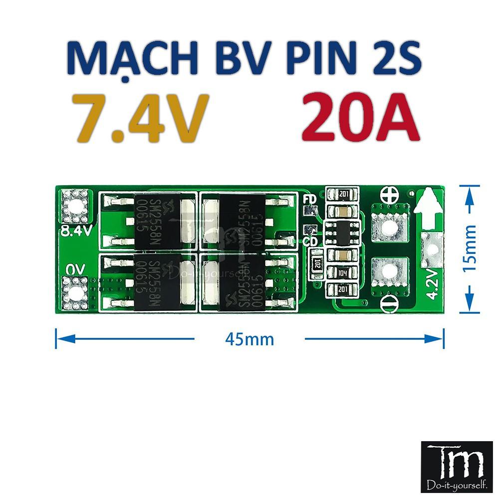 Mạch Bảo Vệ Pin 2S 7.4V 20A