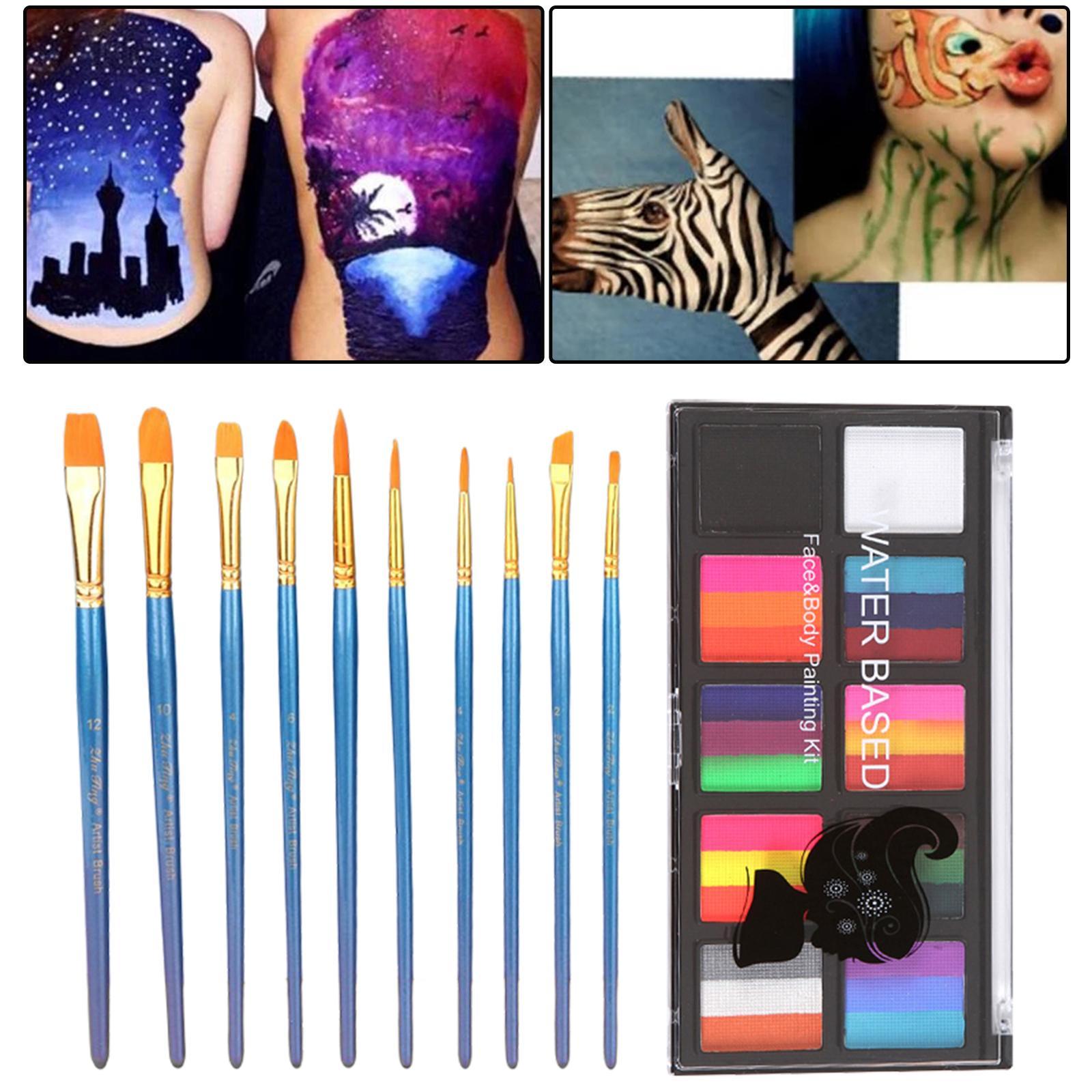 Paint Kit Wtih 10 Brushes , for Halloween Cosplay
