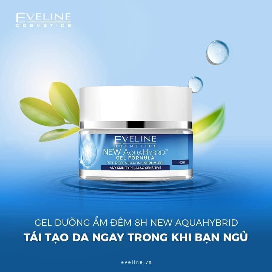 Gel dưỡng ẩm đêm 8h Aquahibrid Eveline 50ml