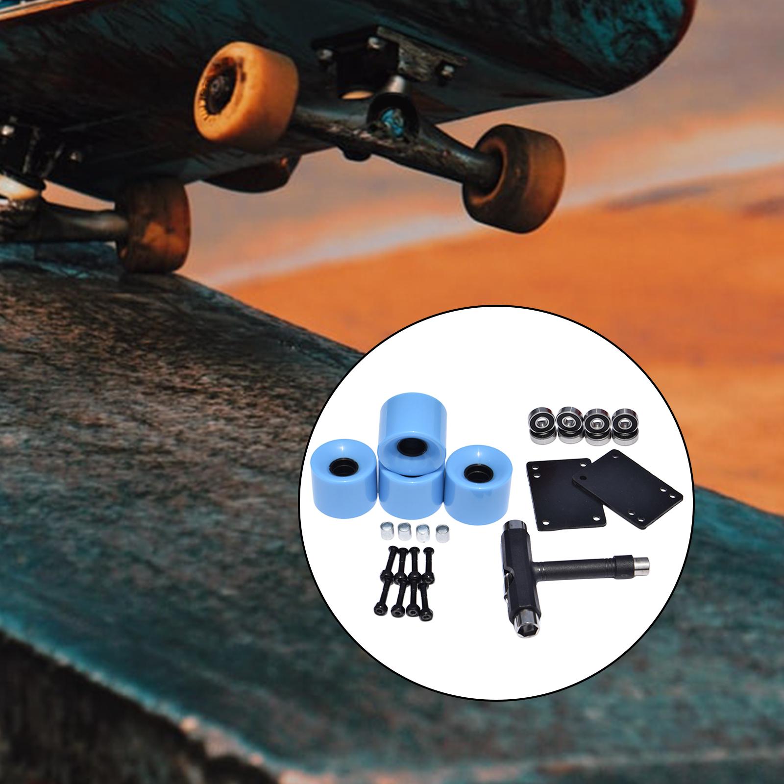 4x 78A Skateboard Wheels Replacement 60X45mm Longboard Roller Parts