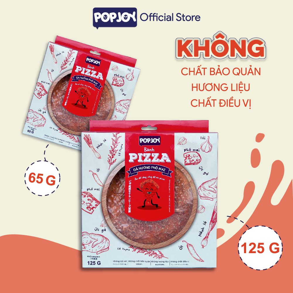 Combo 4 Vị Bánh Tráng Nướng Popjoy 125gram-Đặc Sản Nha Trang-Tôm Tươi, Mực Tươi, Cá Cơm Tự Nhiên, Pizza Gà Nướng Phô Mai