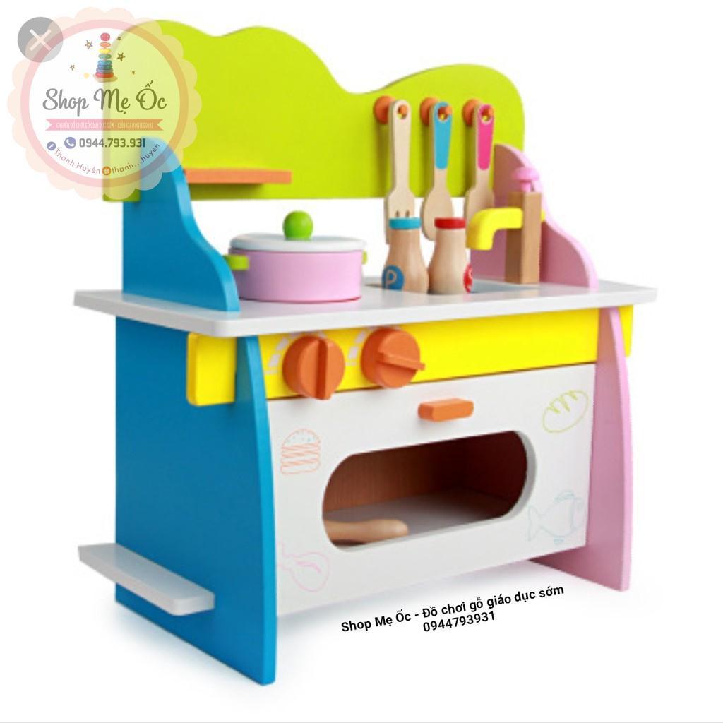 Hàng có sẵn - Tủ bếp bằng gỗ mini Color Kitchen