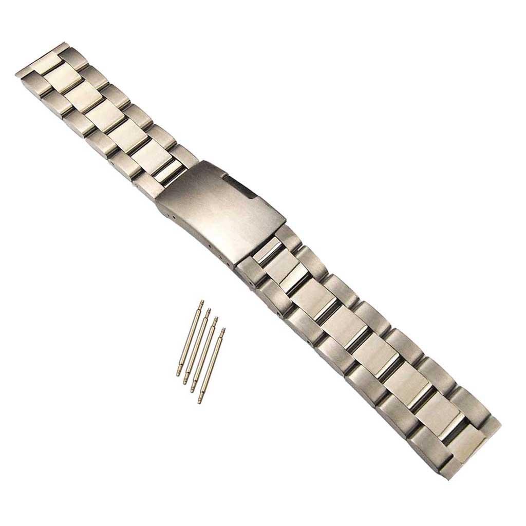 Silver Solid Stainless Steel Replacement Bracelet Wristwatch Band Strap