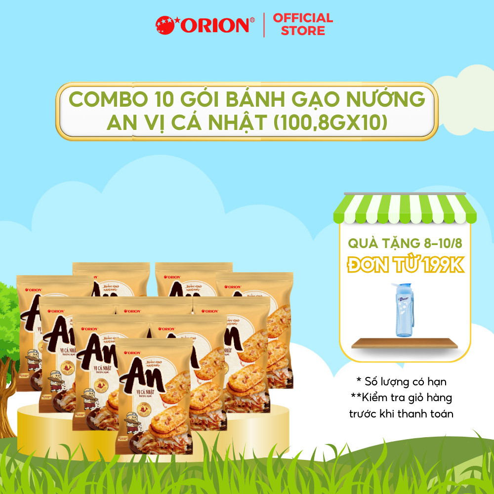 Combo 10 gói BÁNH GẠO NƯỚNG AN vị CÁ NHẬT