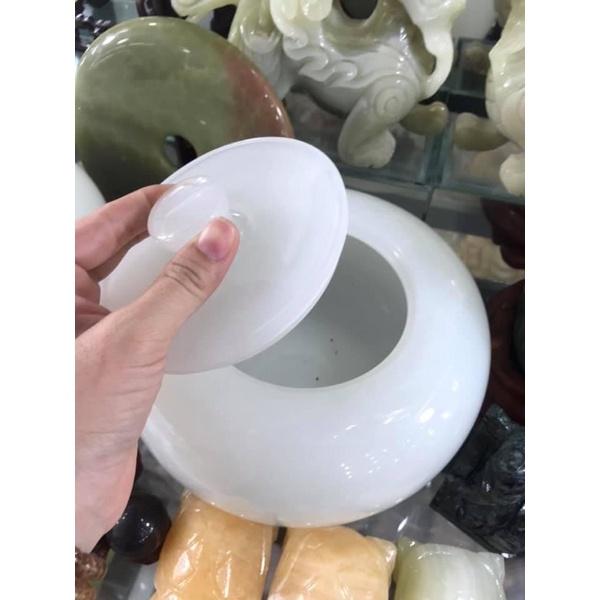 Thố, Hũ Đá Ngọc Trắng - đường kính 20cm