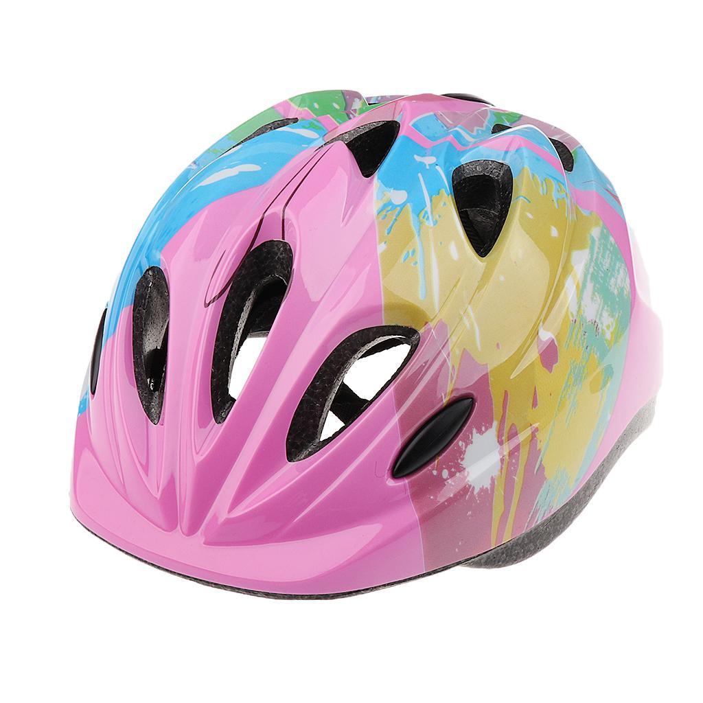 2x7 Pieces Kid Child Roller Skating Bike Knee Wrist Guard Elbow Pad Set Pink