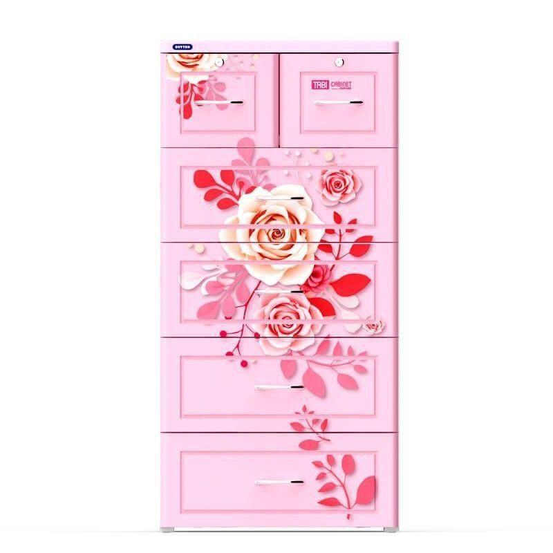 Tủ Nhựa 5 Tầng 6 Ngăn Mina (60 x 48 x 124 cm) Nguyên Thùng Chưa Lắp