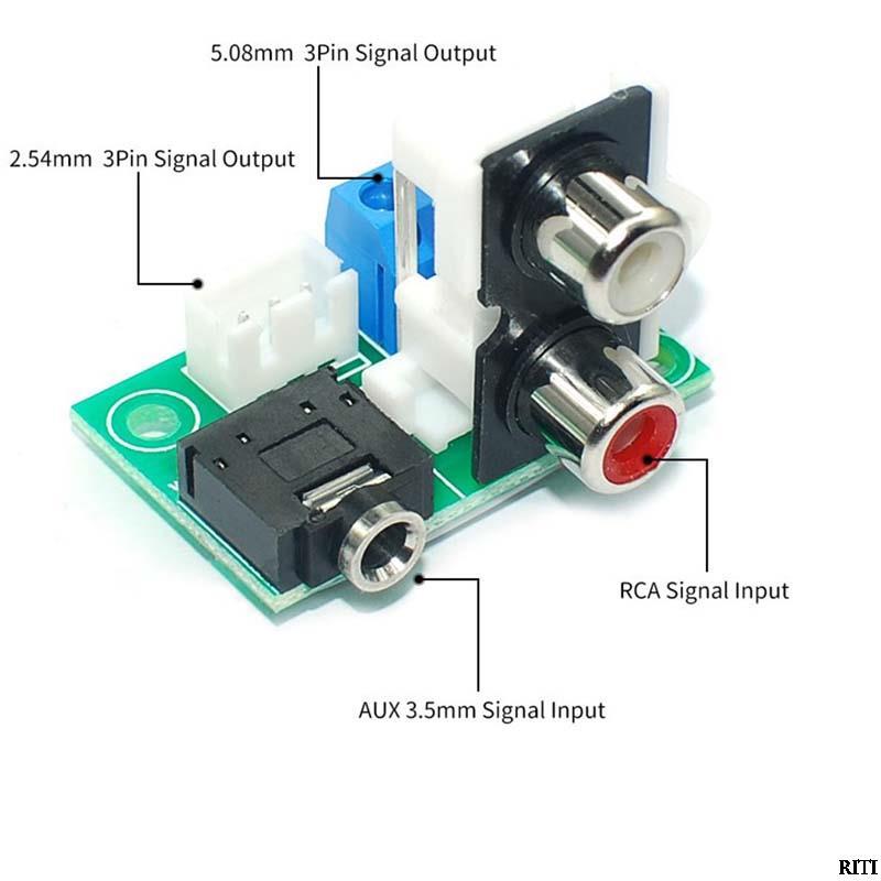 Kết Nối AUX Giắc Cắm Tai Nghe AUX 3.5Mm 2 RCA Sang XH 2.54Mm Tín Hiệu Kết Nối Bộ Chuyển Đổi Ban