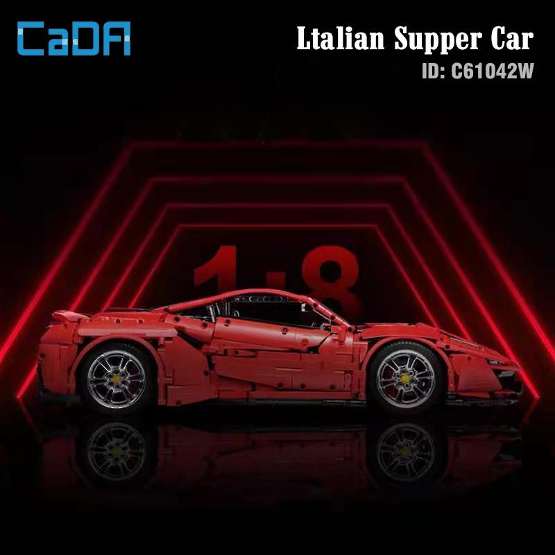 Đồ chơi lắp ráp, xếp hình tỷ lệ 1:8  điều khiển bằng tay cầm remote. Xe Italian Supper Car Control – CADA C61042W