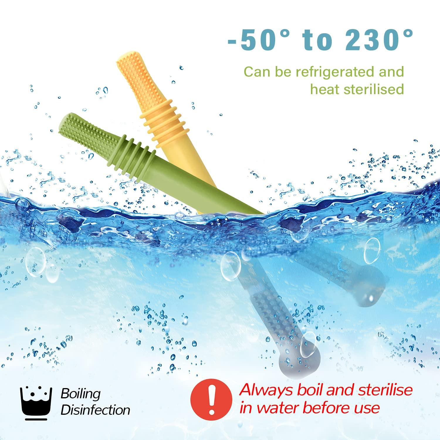 Nhẫn cắn bé, đồ chơi nhai em bé, 6 ống cắn silicon mềm cho răng cho bé 0-12 tháng đồ chơi cảm giác không có BPA cho trẻ nhỏ