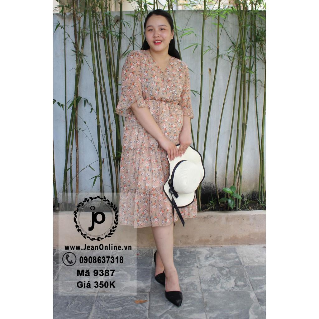 Bigsize Nữ - Đầm Maxi Voan Hoa
