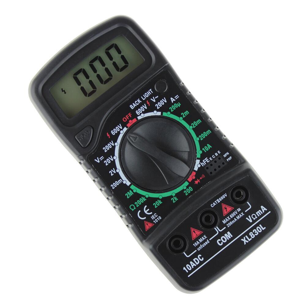 Digital LCD Multimeter Voltmeter Ammeter Ohmmeter Tester DC/AC Voltage Black