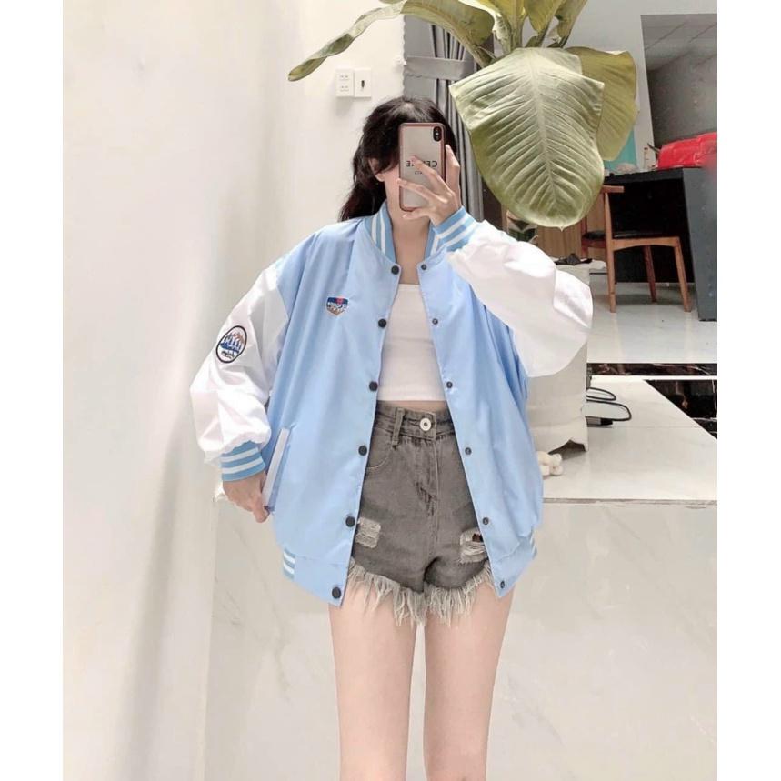 ÁO KHOÁC DÙ BOMBER LOGO THỜI TRANG NỮ - SIÊU XINH , HOT HIT CHO CÁC BẠN TRẺ THỜI TRANG NAM 1986
