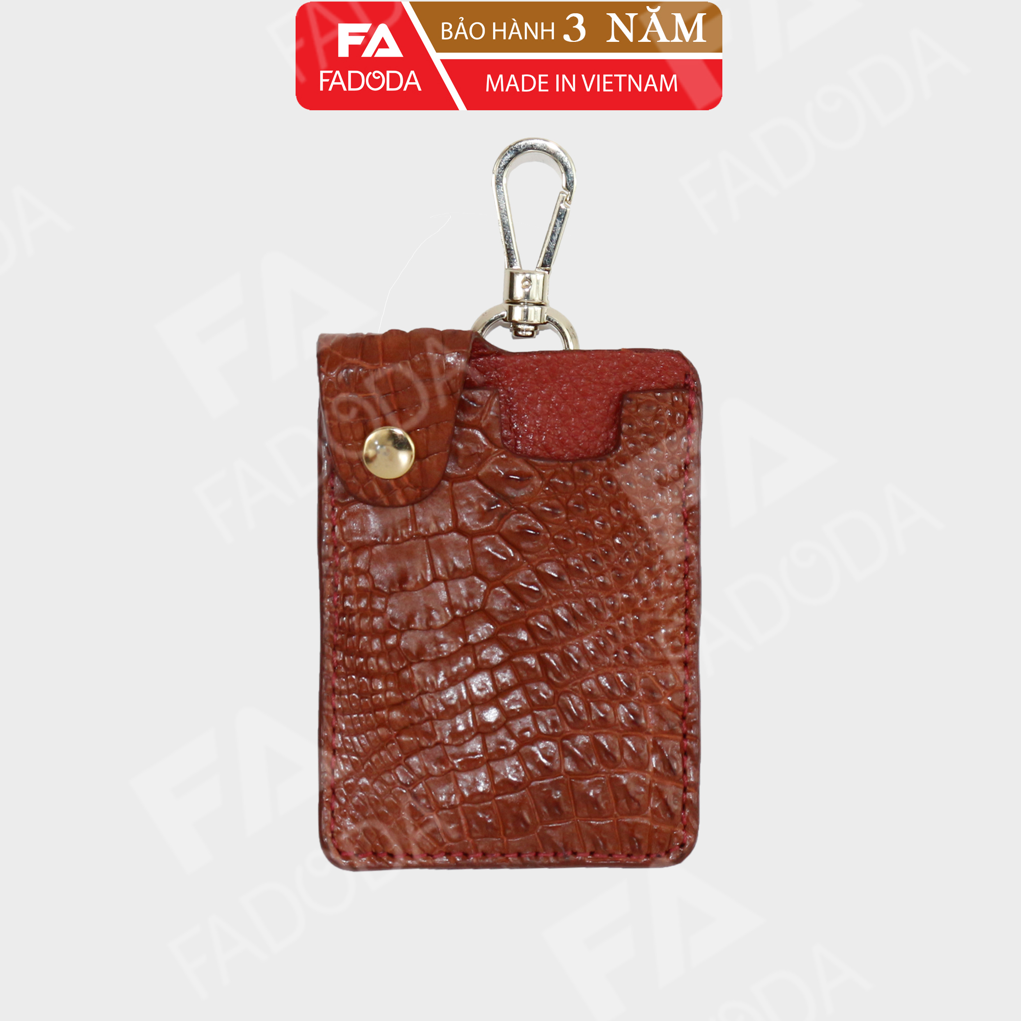 Móc khóa thời trang nam nữ FADODA FCS04 làm từ da cá sấú