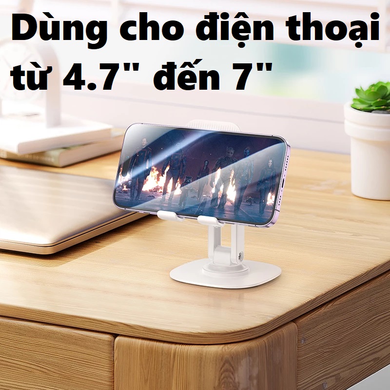 GIÁ ĐỠ ĐIỆN THOẠI ĐỂ BÀN DẠNG GẬP THIẾT KẾ 2 TRỤC CHO ĐIỆN THOẠI HOCO HD6 HD8 _ hàng chính hãng