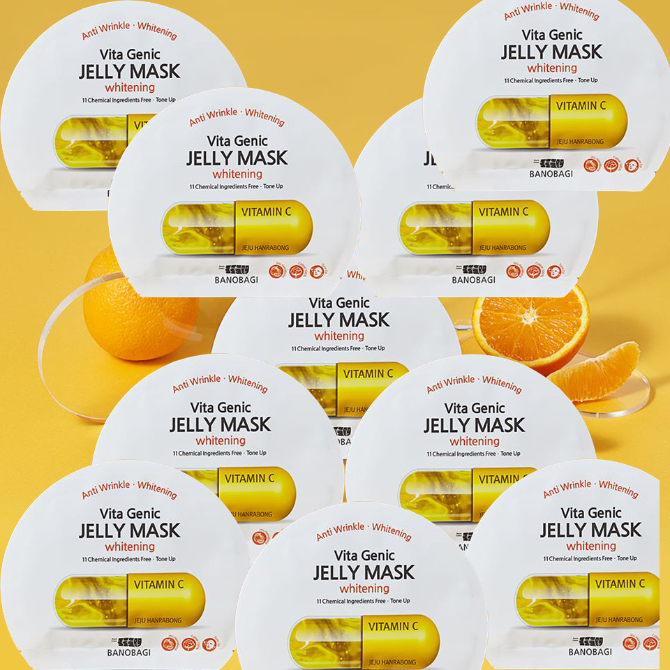 [Combo 10 Miếng ] Mặt nạ dưỡng da BANOBAGI VITA GENIC JELLY MASK WHITENING cung cấp Vitamin C làm mờ vết thâm, dưỡng da trắng sáng, mịn màng