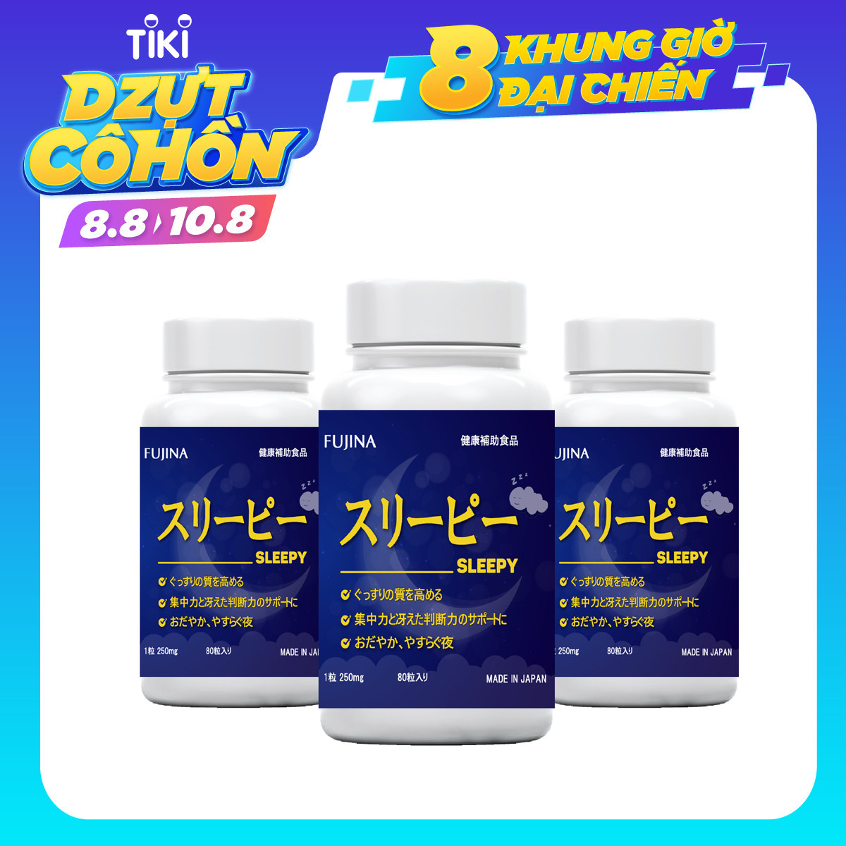 Combo 3 hộp Viên ngủ ngon Sleepy Nhật Bản - Nhập khẩu chính hãng, giúp ngủ ngon, ngủ sâu giấc