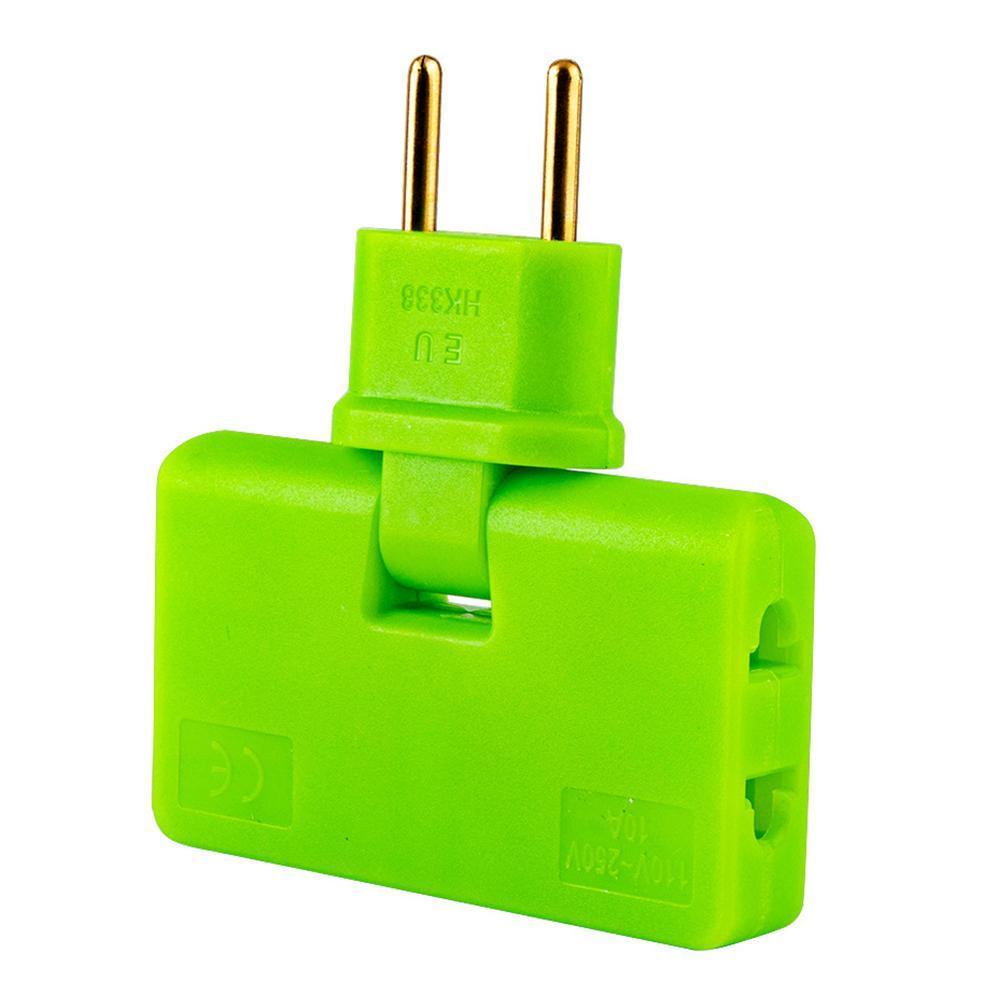 Phích cắm xoay Bộ chuyển đổi Eu Một trong ba Ổ cắm mở rộng 180 độ Ổ cắm đa năng Mini Slim Bộ chuyển đổi ổ cắm không dây Ánh sáng tiện lợi Màu sắc: F