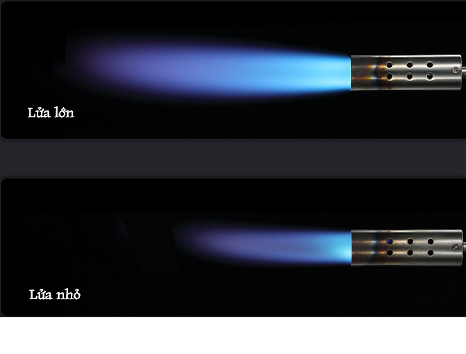 Đèn khò cán dẫn khí dài mạ Titanium đen Campingmoon BKMT-3955