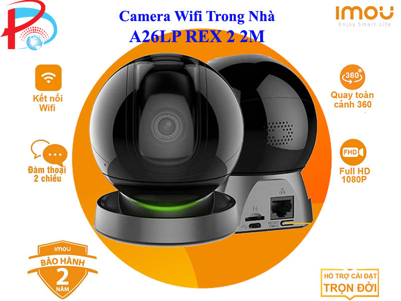 CAMERA WIFI IMOU REX A26LP FHD 1080P XOAY 360 ĐỘ ĐÀM THOẠI 2 CHIỀU - HÀNG CHÍNH HÃNG