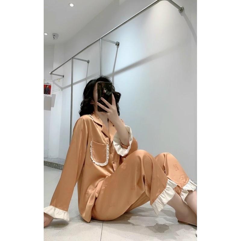 BỘ PIJAMA DÀI S H E R L A R R NÂU BÈO XINH