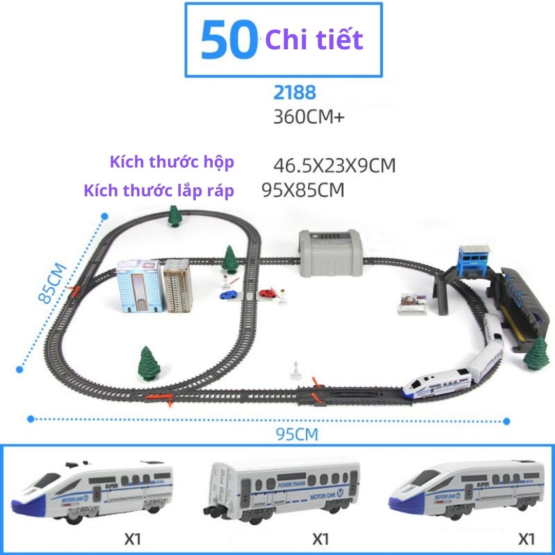 [Có sẵn] Đồ chơi Đường sắt Tàu hỏa tốc độ cao Giúp trẻ phát triển trí tuệ