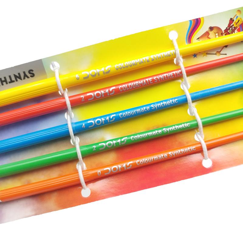 Bộ 5 Cây Cọ Vẽ Tổng Hợp Flat &amp; Round - DOMS Colormate 8339