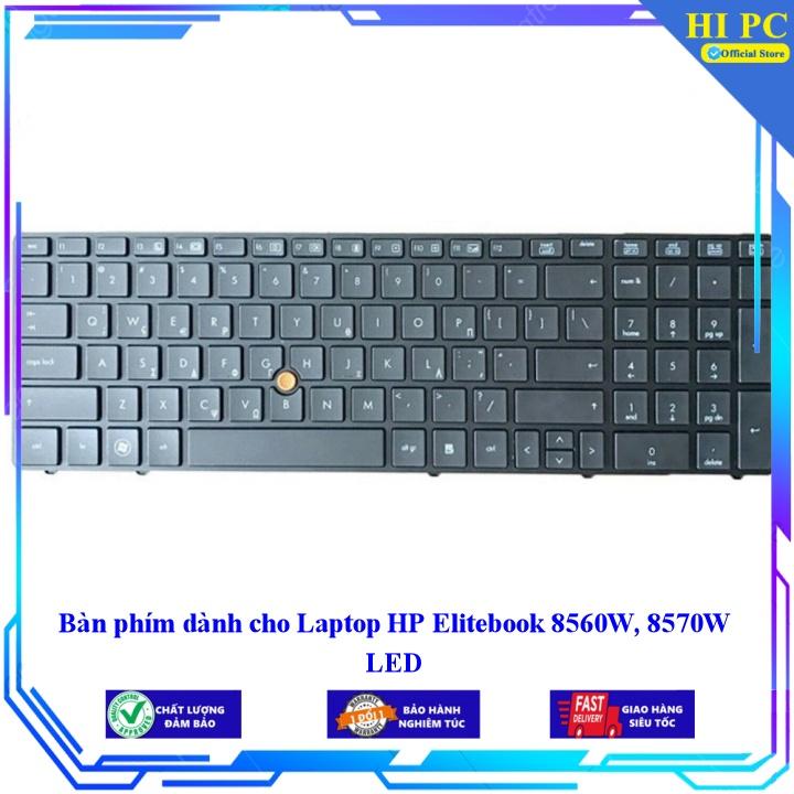 Bàn phím dành cho Laptop HP Elitebook 8560W 8570W LED - Phím Zin - Hàng Nhập Khẩu