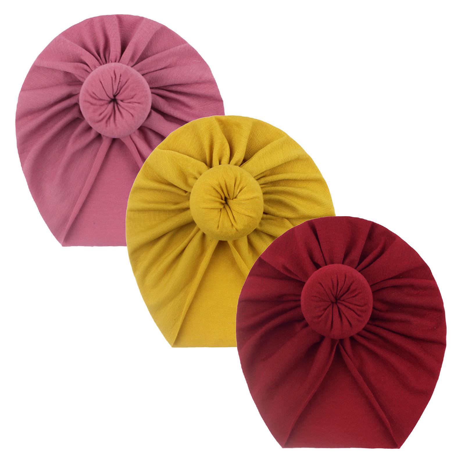 3 Tập Đi Trẻ Em Cho Bé Gái Chắc Chắn Turban Thắt Nút Mũ Cotton Bò Nón Mùa Đông Bộ Đội Mũ Phụ Kiện Tóc Thắt Nút Có Mũ Trùm Đầu nón