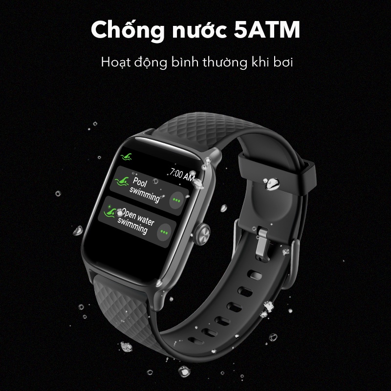 Đồng Hồ Thông Minh ACOME Smart Watch S1 Tiện Ích Chống Nước 5ATM Đo Nhịp Tim Thời Trang - Hàng chính hãng