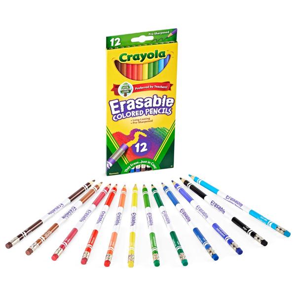 Hộp 12 Bút Chì Màu Có Thể Tẩy Được - Crayola 684412