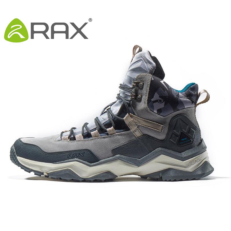 RAX-Nam Chống Thấm Nước Đi Bộ Đường Dài Giày Da Thật Giày Đi Bộ Leo Núi Chiến Thuật Giày Giày Leo Núi Color: light grey men Shoe Size: 42