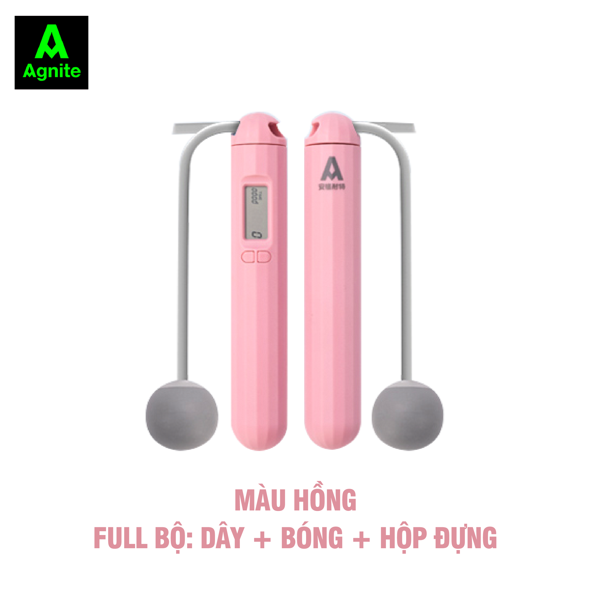 Dây nhảy đếm số điện tử Agnite tích hợp 3 chế độ - thiết kế thông minh nhỏ gọn - luyện tập thể thao tại nhà