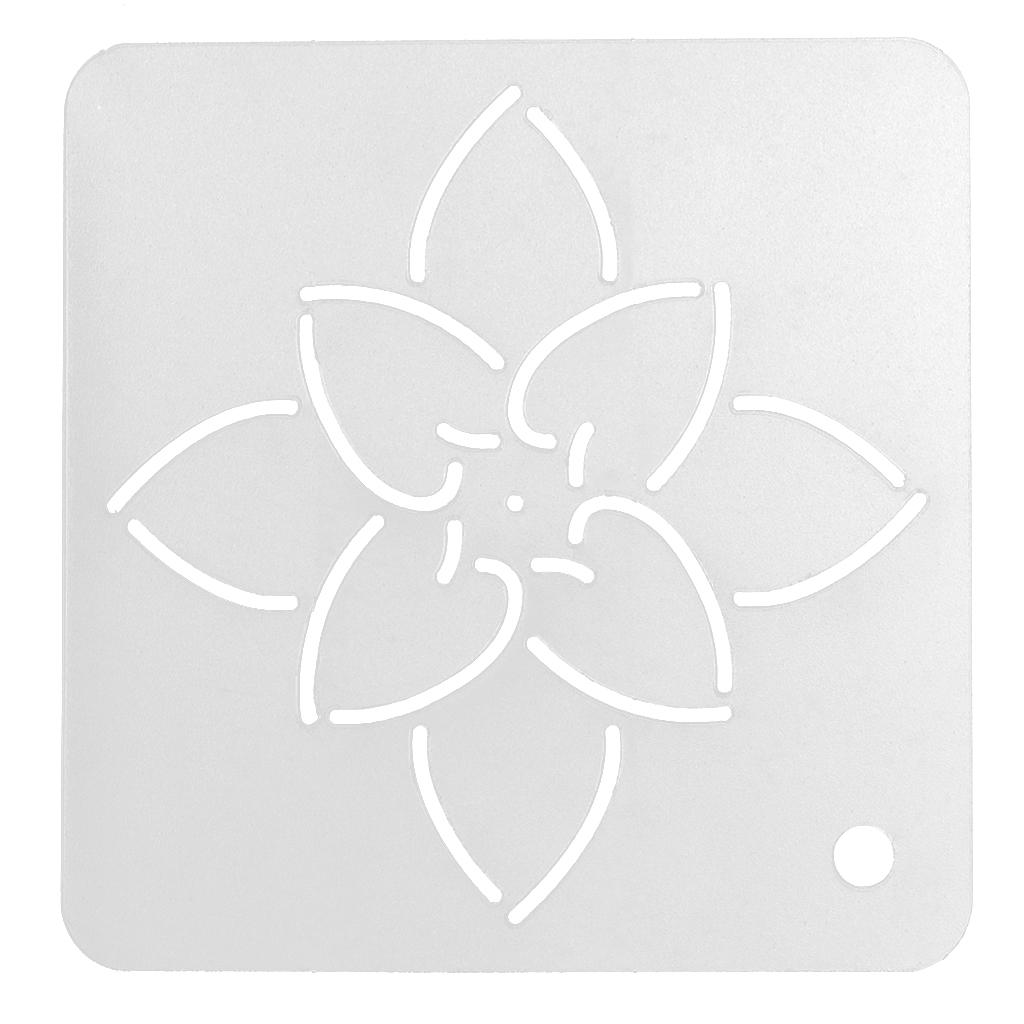2x Flower Drawing Template Stencil for Quilting Embroidery Patchwork Sewing