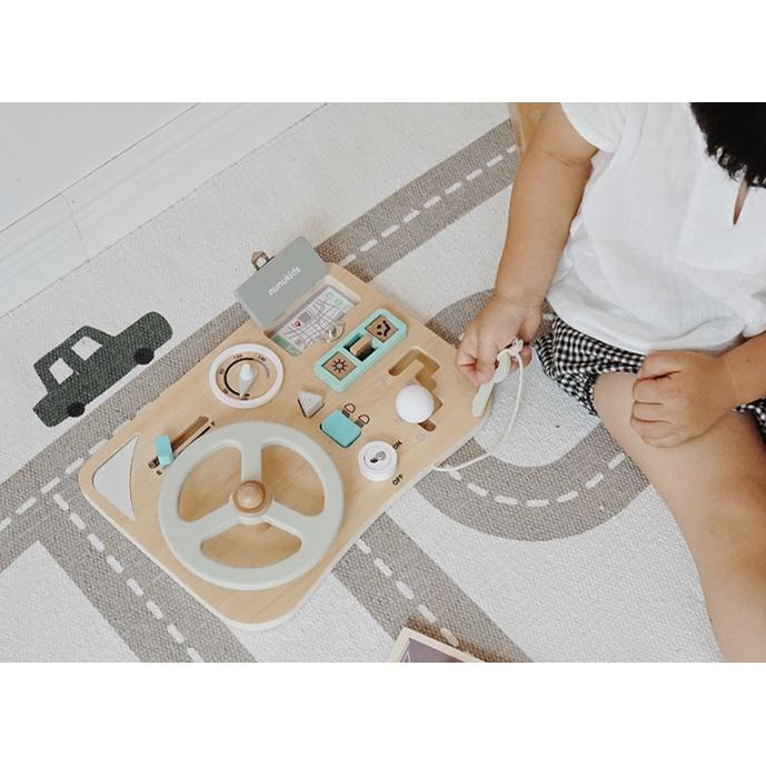Đồ chơi Giáo dục Bảng bận rộn Busy Board có vô lăng rèn luyện vận động tinh cho bé