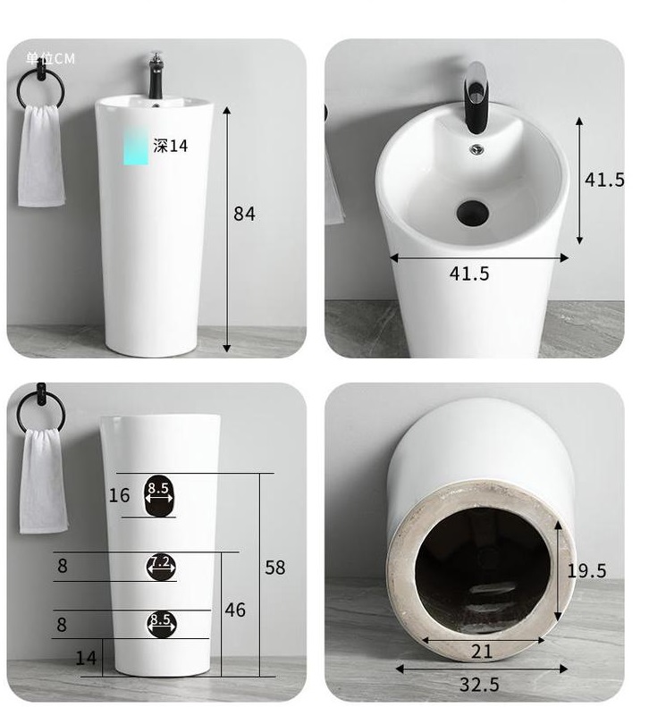 Chậu rửa lavabo liền khối  BRODA B1130