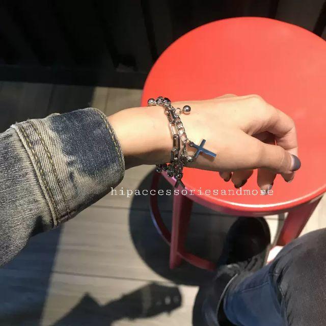 Vòng tay xích chữ thập siêu chất