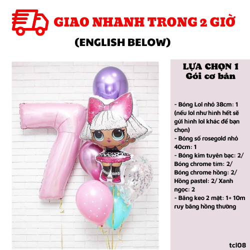 Bộ bong bóng trang trí Lol hình búp bê lol tcl08