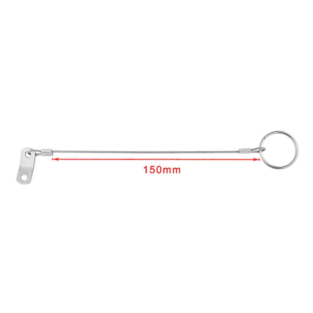 Quick Release Pin, Stainless Steel w/ Lanyard, Boat Bimini Top Pin, 5.91"