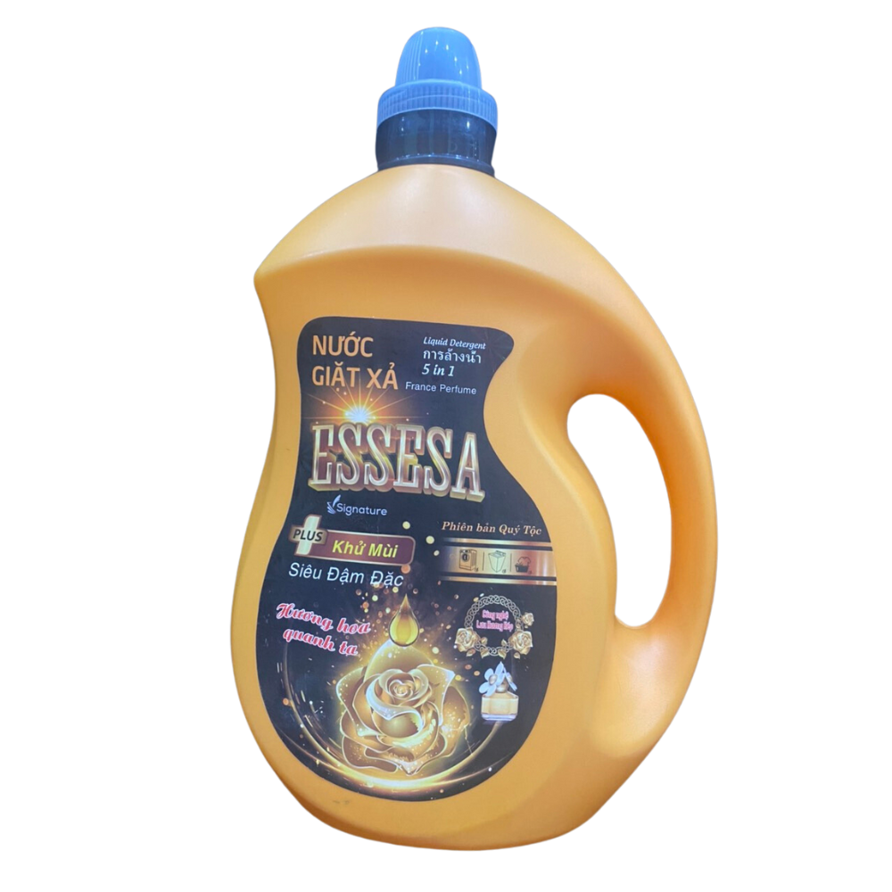 Nước giặt xả Essesa Signature phiên bản quý tộc siêu đậm đặc với công nghệ lưu hương kép từ hương thơm nước hoa bên mùi 3.5kg