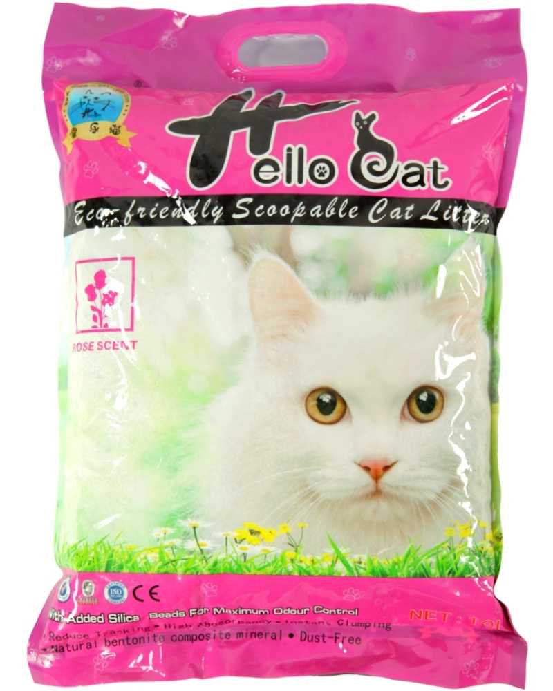 Cát Vệ Sinh Cho Mèo Hương Hoa Hồng - Hello Cat 10 Lít