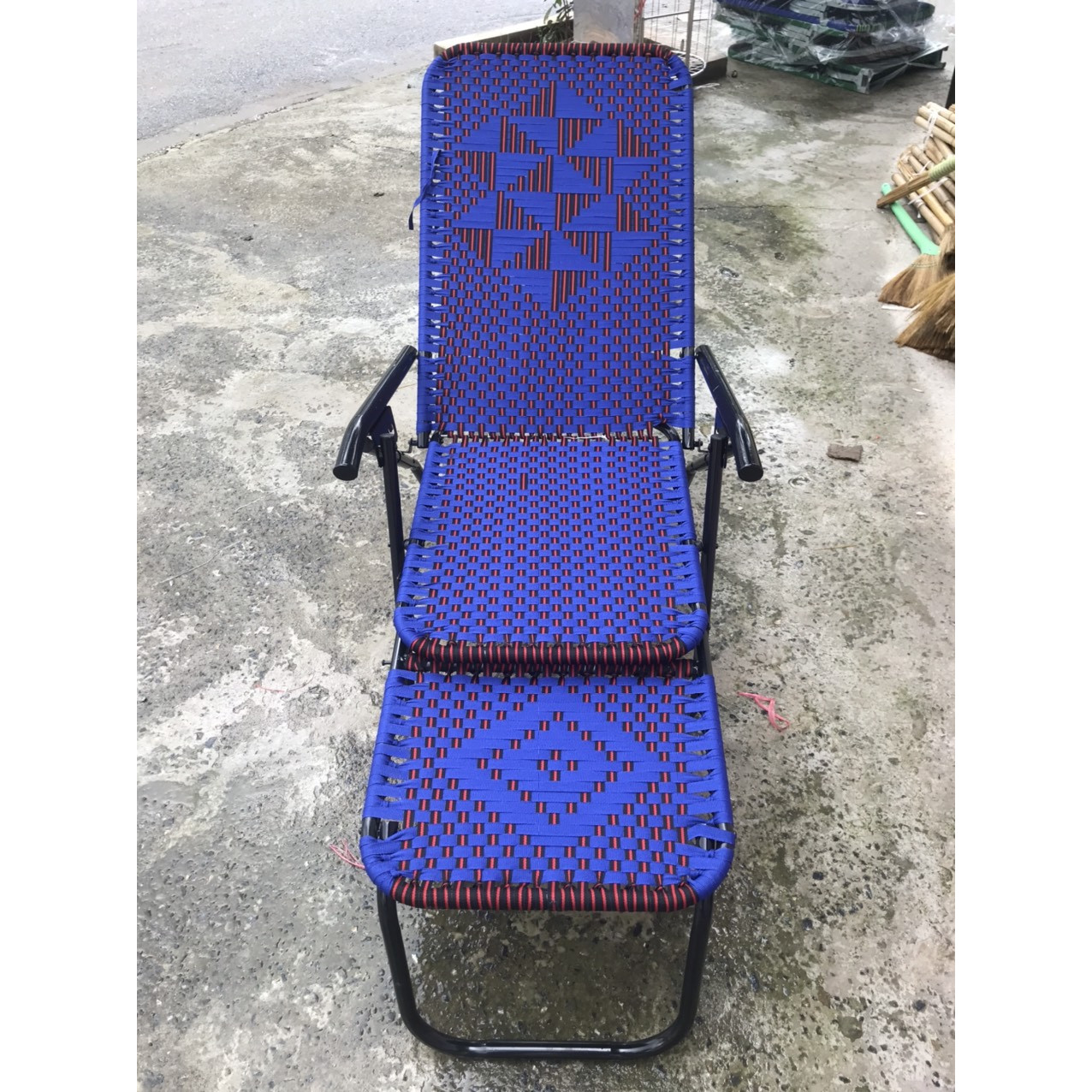 Ghế dù gấp dùng để ngủ trưa , Khung sắt sơn tĩnh điện,-Giao màu ngẫu nghiên