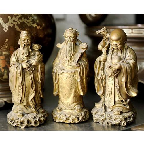 Bộ tượng tam đa Phúc - Lộc - Thọ bằng đồng