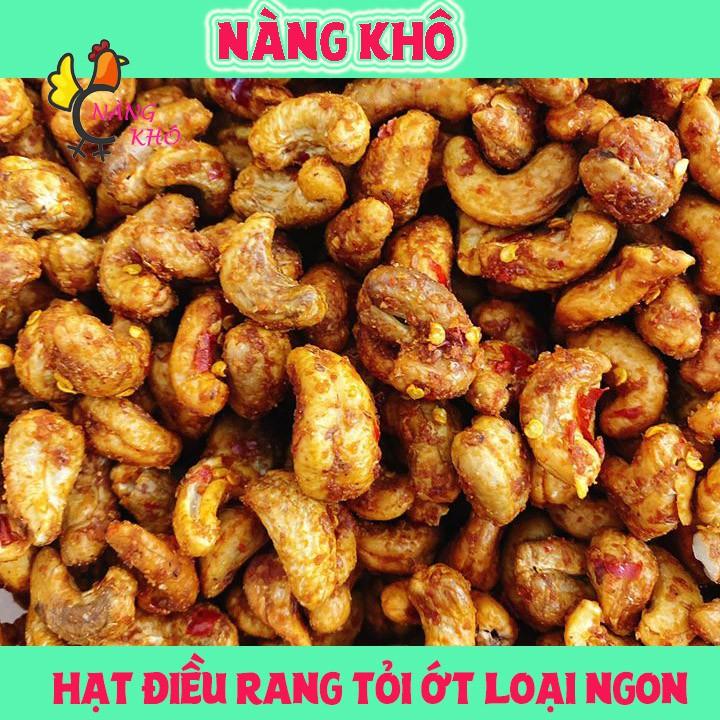 100 GR Hạt Điều Rang Tỏi Ớt Loại 1 ( điều nguyên ) | Nàng Khô